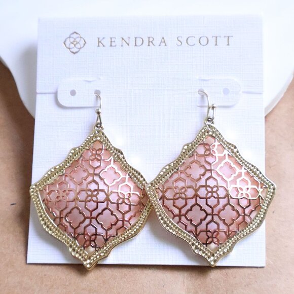 Kendra Scott Earrings | Kirsten | Rose Gold Filigree - Picture 1 of 2